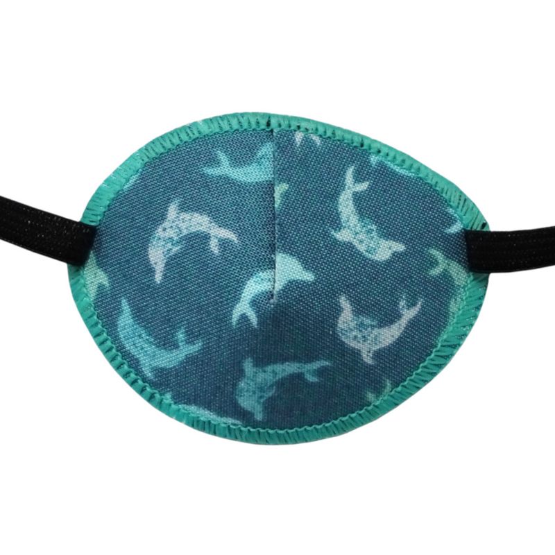 Tøylapp med strikk, Delfin