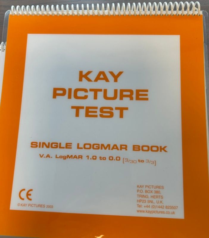 Kay Picture Test Single LogMAR Book Synstest barn